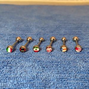 🌳 4/$20 “COUNTRY” Set of 6 Tongue Rings